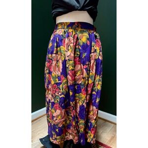 Vintage Christine David Floral Maxi Skirt Women's‎ Size 14